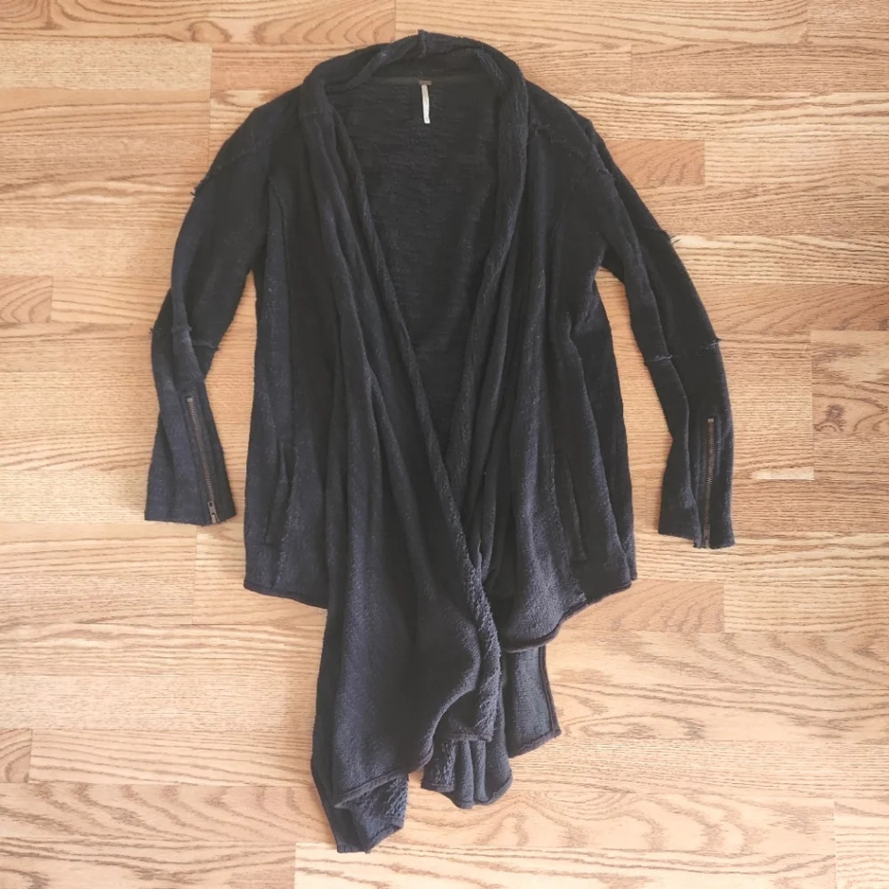 EUC Free People In The Loop Cardigan, Black, Size XS